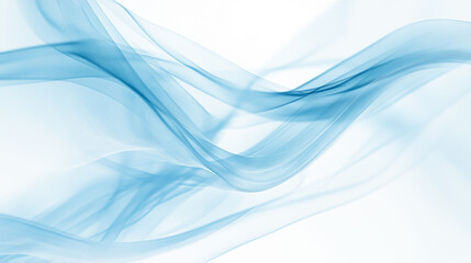 Fototapeta premium Abstract blue flowing waves on white background art