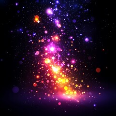 Obraz premium Cosmic Sparkles: Glowing Trail.