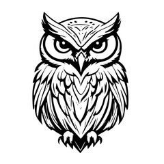 Obraz premium Owl Silhouette Icon Vector 