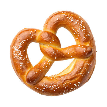 top view soft pretzel isolated on white background.png