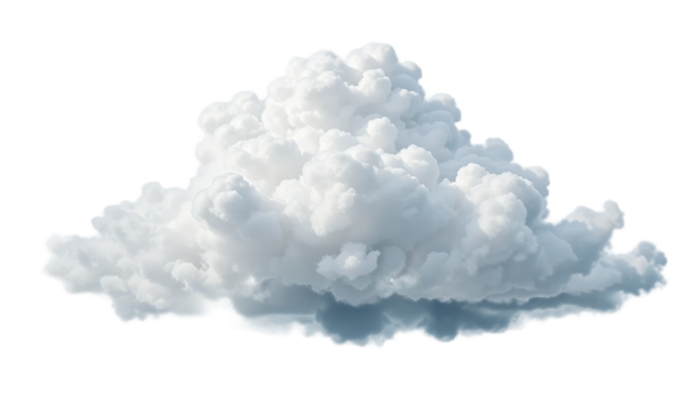close up, Big cloud isolated on transparent background