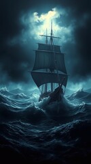 Obraz premium ship in the sea