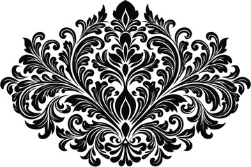 vector damask patterns silhouette