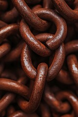 Fototapeta premium Rusted metal chain close-up