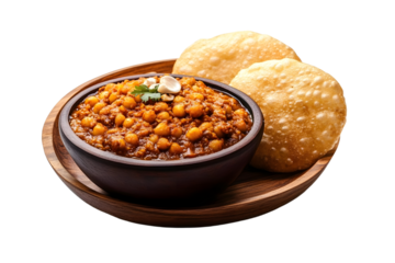 Chole bhature is a North Indian food dish. A combination of chana masala and bhatura or puri