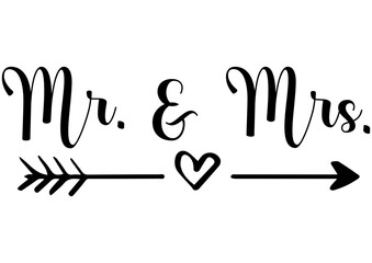 Mr and Mrs Couple Wedding