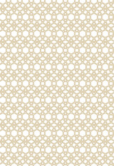 Seamless Ornate Pattern with Gold Motif