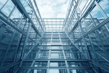 Obraz premium Corporate logistics warehouse building structure designed for efficient storage and streamlined supply chain operations