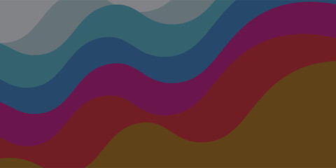 Sea waves layered vector background illustration and sea beach