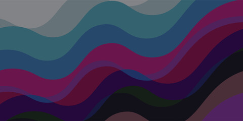 Sea waves layered vector background illustration and sea beach