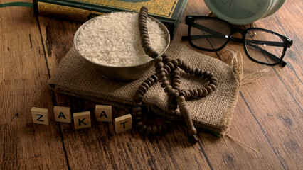 Zakat background concept: Zakat is a mandatory form of almsgiving in Islam, representing one of the Five Pillars