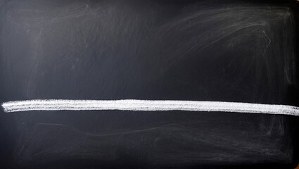 A blackboard featuring a crisp white chalk line