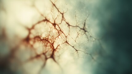 A close-up of a neural network, its branches extending into an abstract, organic form, suggesting connectivity and complexity.