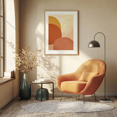 モダンな部屋と絵画