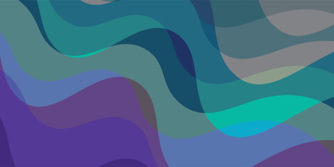 Fototapeta premium Sea waves layered vector background illustration and sea beach