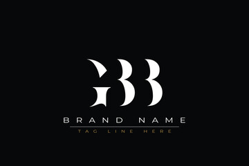 GBB abstract letter logo design. This logo is designed by three abstract letters.