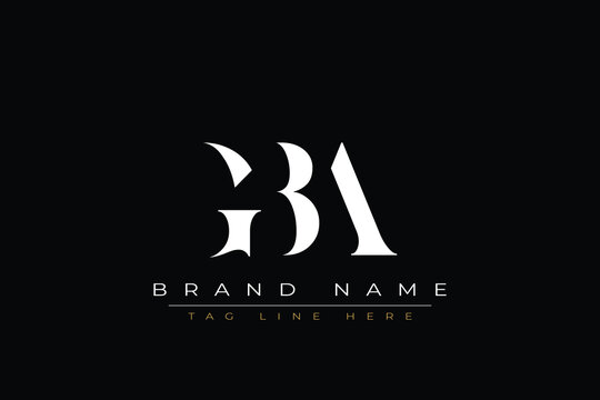 GBA abstract letter logo design. This logo is designed by three abstract letters.