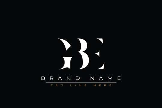 GBE abstract letter logo design. This logo is designed by three abstract letters.