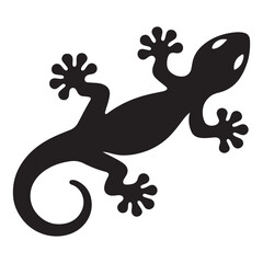 Gecko silhouette vector illustration Gecko silhouette vector