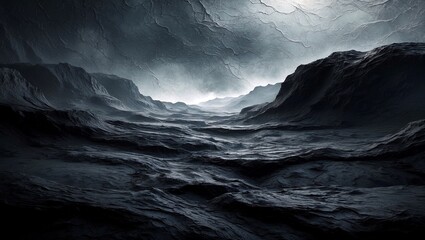 Fototapeta premium Dark moody landscape with textured depth and movement