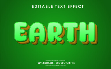 Editable Earth 3D Text Effect