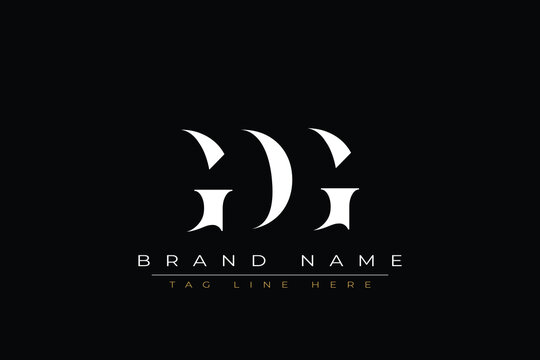 GDG abstract letter logo design. This logo is designed by three abstract letters.