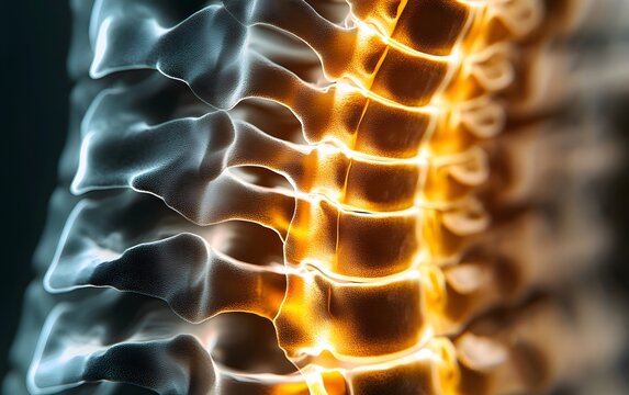 14. An X-ray of the spine showing degenerative disc disease