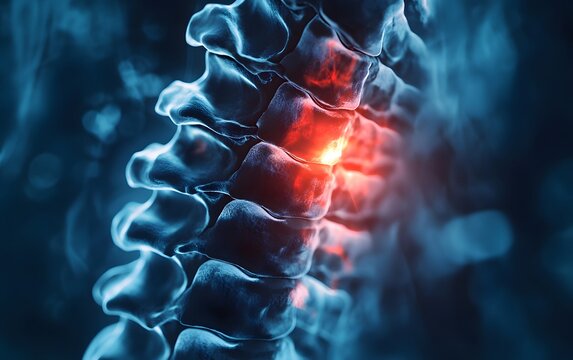 14. An X-ray of the spine showing degenerative disc disease