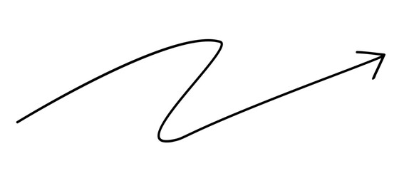 Fototapeta premium Curved and spiral arrows fine line, curved arrows handmade, arrows illustrations