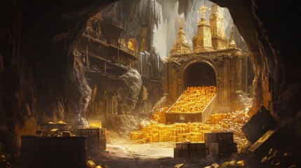 Midas, cursed with his golden touch, entrusted his storehouses to wise workers.