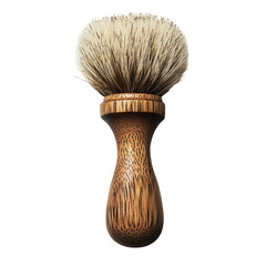 Luxury Shaving Brush Wooden Handle men man hair isolated on transparent background