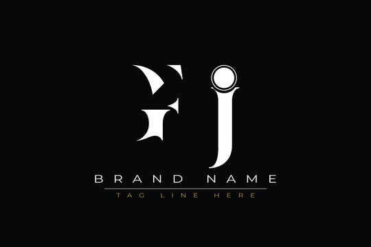 GFJ abstract letter logo design. This logo is designed by three abstract letters.