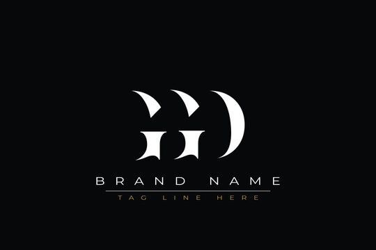 GGD abstract letter logo design. This logo is designed by three abstract letters.