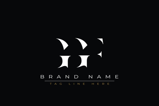 GGF abstract letter logo design. This logo is designed by three abstract letters.