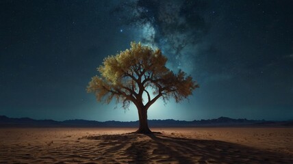 tree in the night