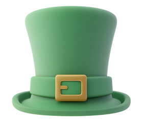 Leprechaun Hat on a transparent background The symbol of St Patrick's Day