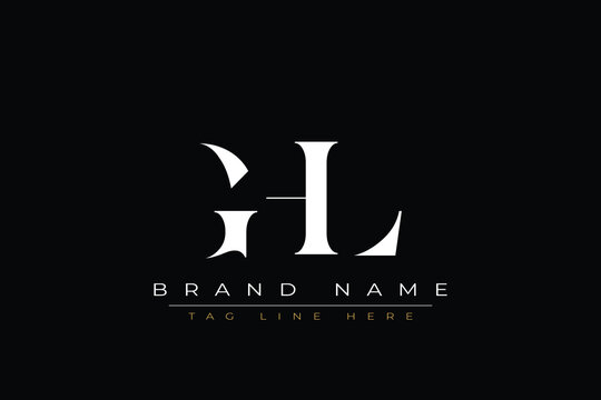 GHL abstract letter logo design. This logo is designed by three abstract letters.