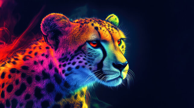 Rainbow Cheetah Wallpaper