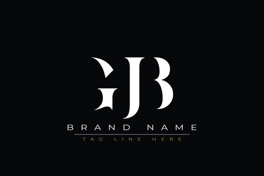 GJB abstract letter logo design. This logo is designed by three abstract letters.