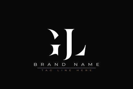 GJL abstract letter logo design. This logo is designed by three abstract letters.