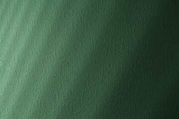 Light and shadows falling on green textured wall