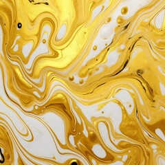 Obraz premium Abstract Gold and White Swirl Paint Texture