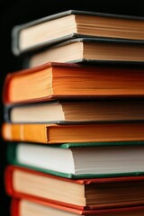 Fototapeta premium Stack of colorful books
