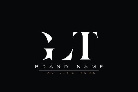 GLT abstract letter logo design. This logo is designed by three abstract letters.