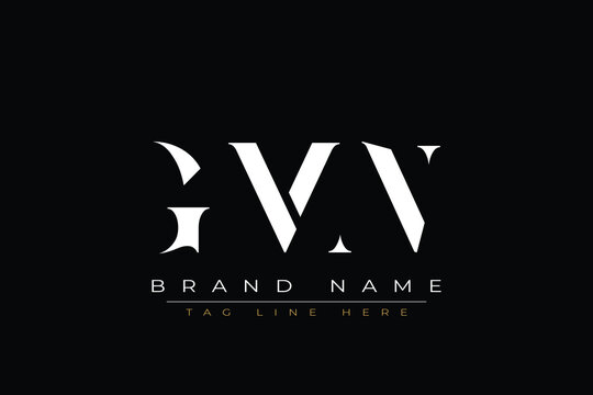 GMN abstract letter logo design. This logo is designed by three abstract letters.
