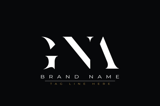 GNA abstract letter logo design. This logo is designed by three abstract letters.