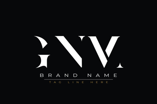 GNM abstract letter logo design. This logo is designed by three abstract letters.