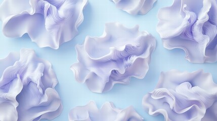 Obraz premium Delicate Floral Arrangement: A top-down perspective of an ethereal display of pastel-colored petals, arranged to evoke a sense of serenity and beauty. 