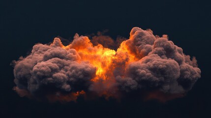 Thunderstorm clouds, ominous and dark isolated