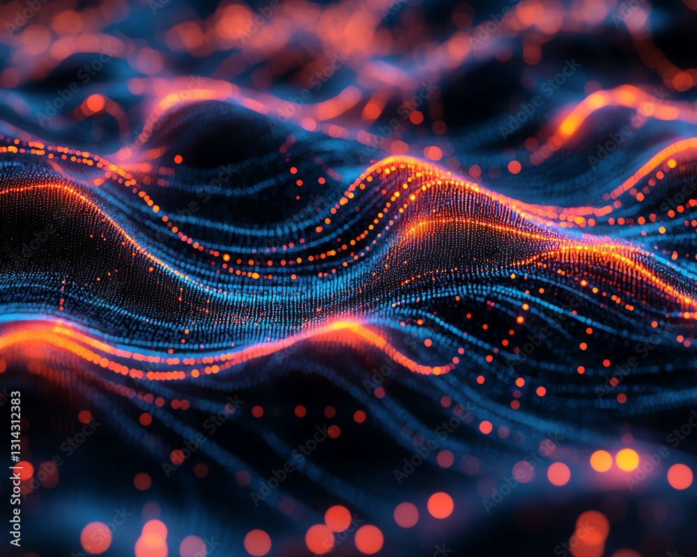 Aufkleber A vibrant, digital representation of user profiles, with glowing data streams flowing between them, emphasizing connectivity and the seamless flow of information in a network